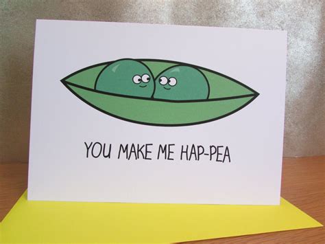You Make Me Happy Puns Funny Greetings Card Cute By Cushobi