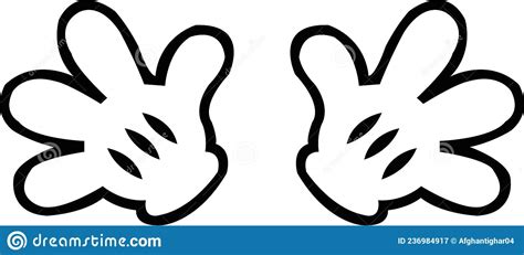 Mickey Mouse Silhouettes Outline Hands Glove Digital Jpeg Svg Cricut