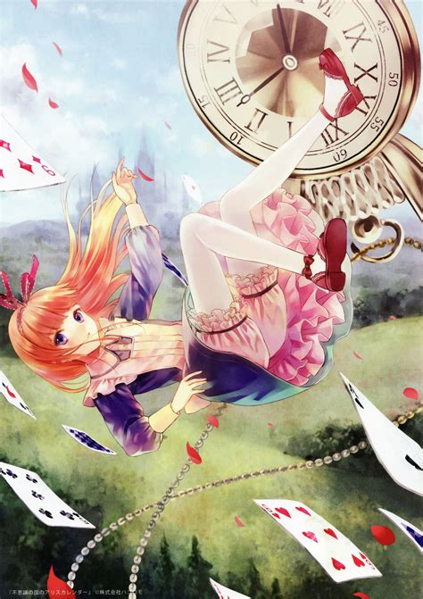 Anime Art Alice In Wonderland Alice Falling Apron