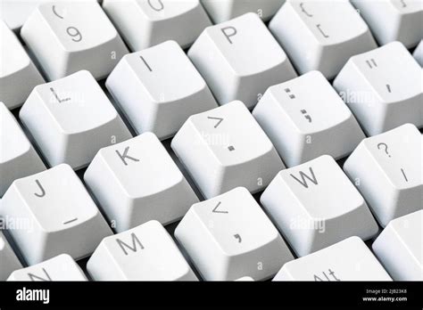 Old Computer Keyboard With Big Keys Close Up View Stock Photo Alamy