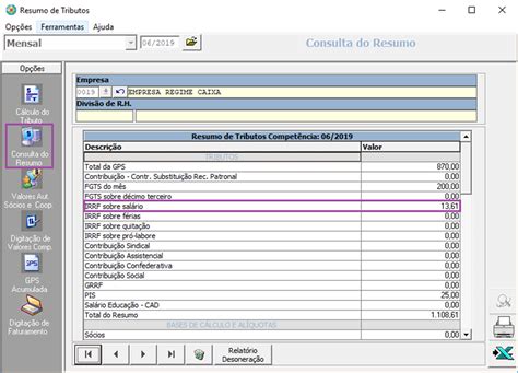 FP Bases De IRRF Demonstradas Na Folha De Pagamento