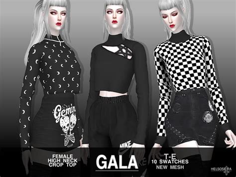 Gala High Neck Top By Helsoseira At Tsr Sims 4 Updates