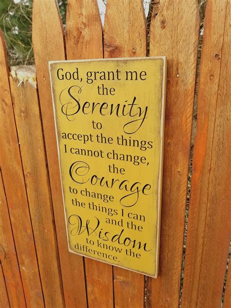 Custom Carved Wooden Sign Serenity Prayer God Grant Me The Serenity