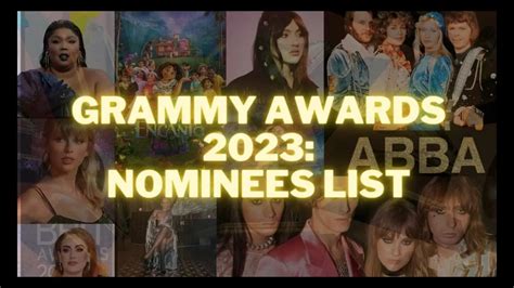 Grammy Awards 2023 Complete Nominees List