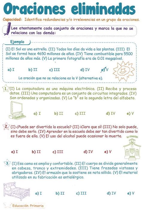 Oraciones Eliminadas Para Niños De Primaria Imagui