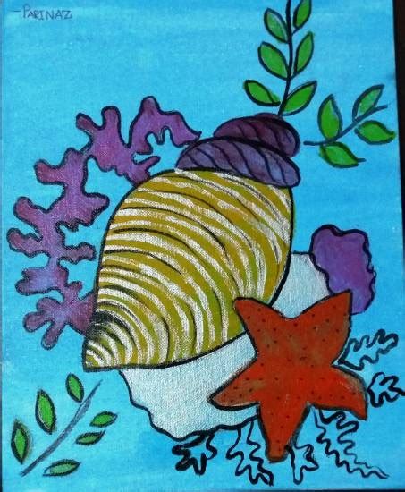 Aquatic Life Painting By Parinaz Hoshedar Davar