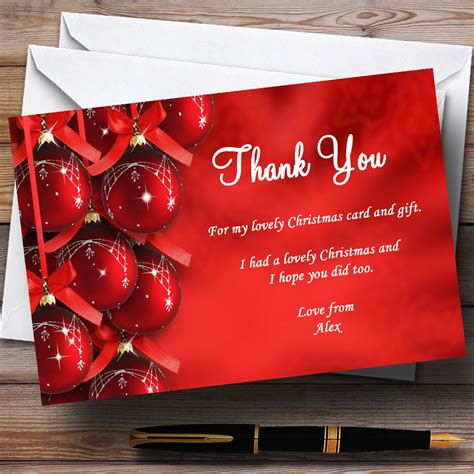 Red Shiny Customised Christmas Party Thank You Cards Party Animal Print
