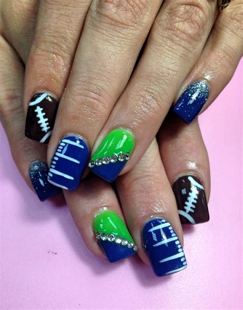 Seattle Seahawks Nails Nfl Nails Football Nails Seahawks Nails