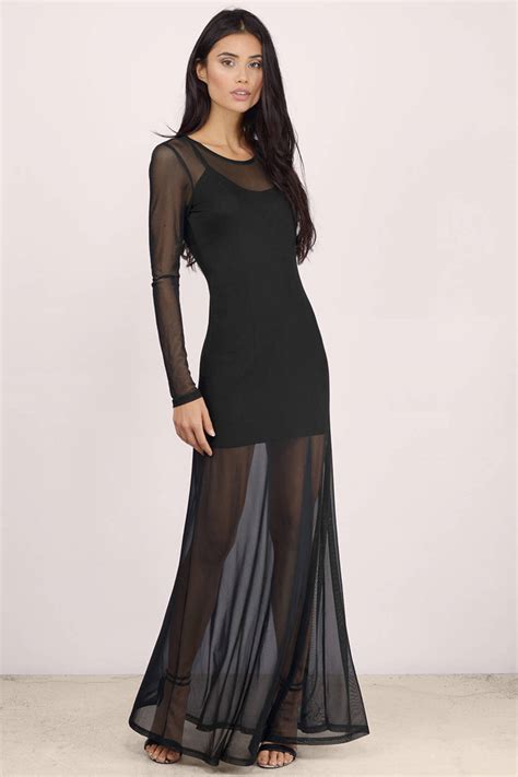 After Midnight Sheer Maxi Dress In Black 33 Tobi Us