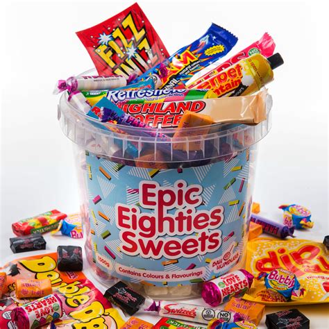 Epic Eighties Sweets 1980s Decade Sweet Bucket Sweet Hamper Retro