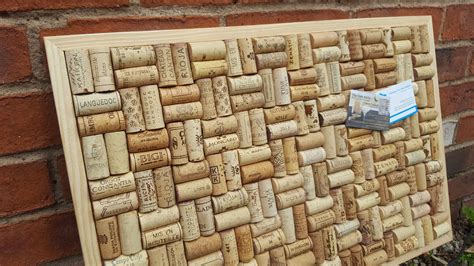 Cork Notice Pin Board Hand Crafted From Re Cycled Wine Corks Etsy Uk