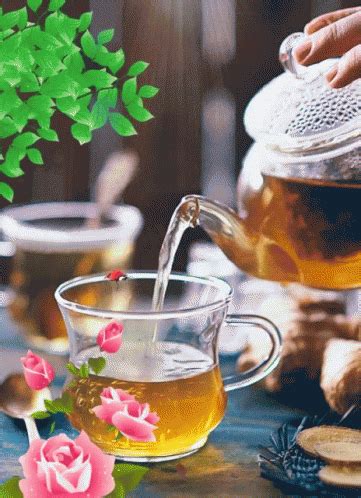 Tea Tea Cup GIF Tea Tea Cup Rose Discover Share GIFs