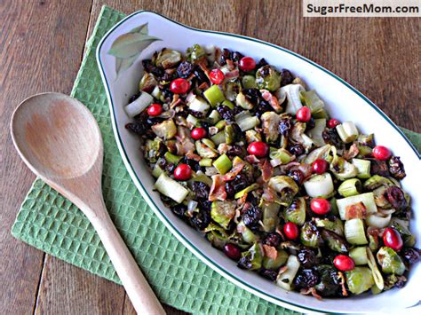 Crispy brussels sprouts with bacon. Roasted Brussels Sprouts with Leeks, Bacon & Cranberries