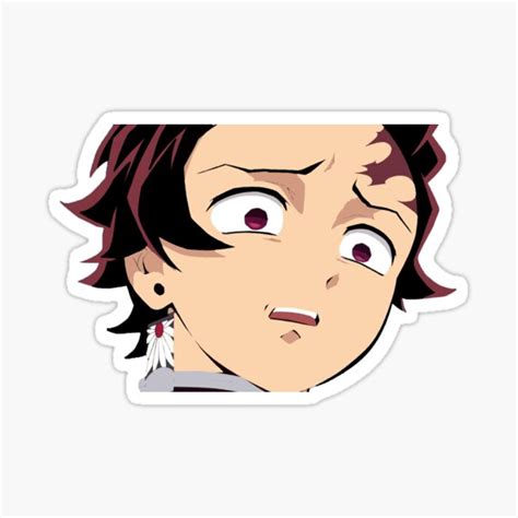 Disgusted Tanjiro Sticker By Desiignn Redbubble