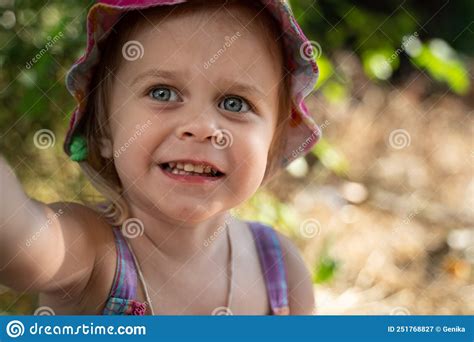 Baby Girl Plays In Nature Stock Image Image Of Activity 251768827