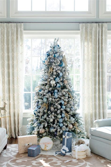 Blue And White Coastal Inspired Christmas Tree Ideas For 2020