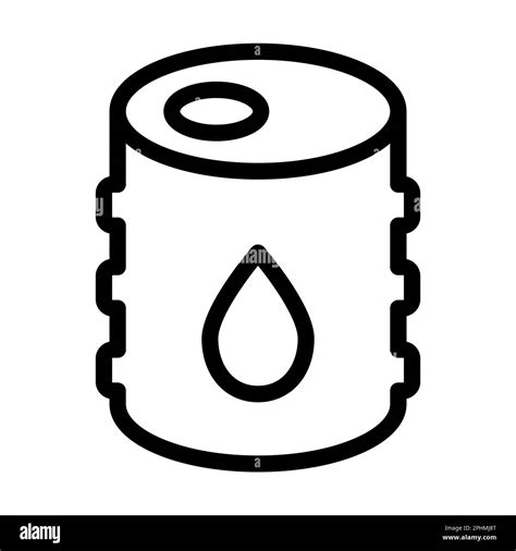 Oil Barrel Vector Thick Line Icon For Personal And Commercial Use Stock