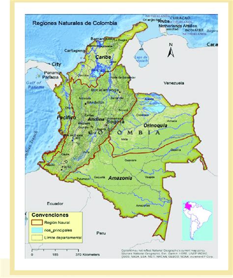 Mapa Regiones Naturales De Colombia