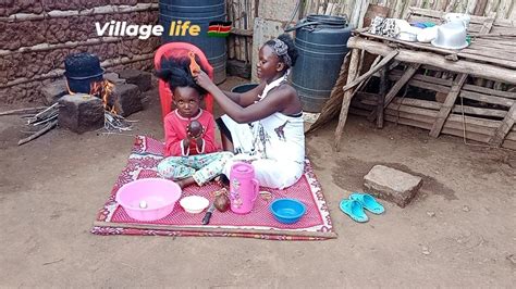a day in the life of an african village girl village lifestyle african village life youtube