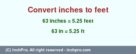 How Tall Is 63 Inches Into Feet