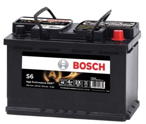 Battery Bosch Agm Valve Regulated Bci Group 48 Cca 760 120 Reserve