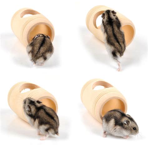 Mrli Pet Hamster Tube Tunnel Toy Hideout Bed Nest House Tubes Natural