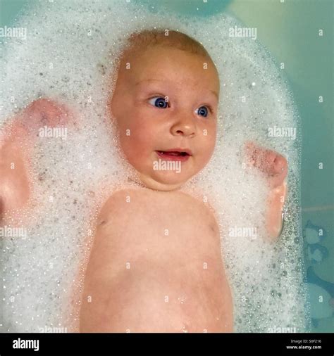 Baby In The Bath Hi Res Stock Photography And Images Alamy