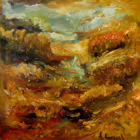 Abstract Landscape Oil Painting Painting By Angel Angelov