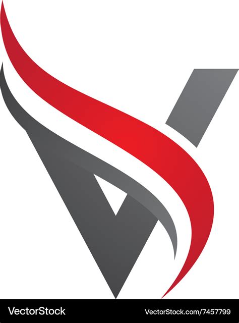 V Letter Logo Template Royalty Free Vector Image