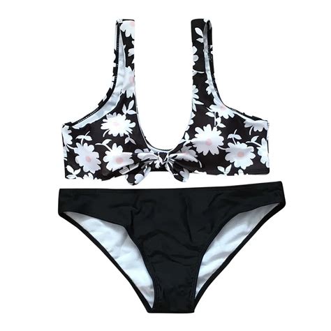 women s swimming suit swimsuit bather women s floral print bikini beachwear swimsuit push up