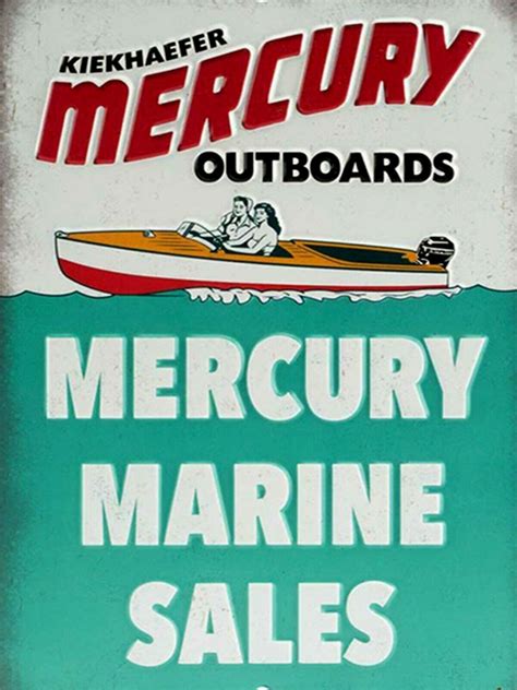Mercury Outboard Motors Boat Retro Metal Sign Plaque Boating 1970 Now