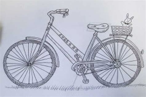 Cara Melukis Basikal Mudah Bike Drawing Easy Simple Cartoon And Step