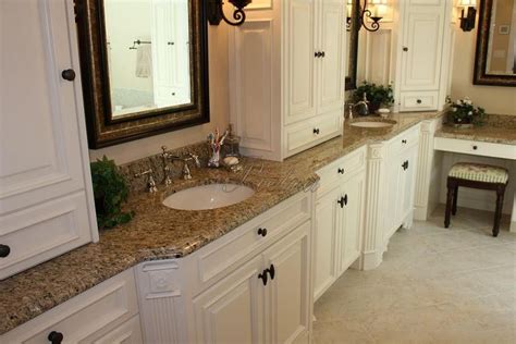 Venetian gold granite with white cabinets. Venetian Gold Granite Bathroom Countertop | Granite ...
