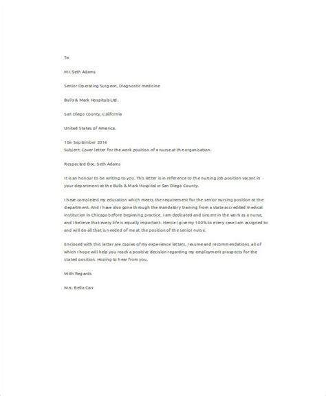 Therefore, you should write in a professional tone setting a clear outline that address the letter with a title or name of the recipient. Job Application Letter Sample For A Nurse - Nanoblocknesia.Com