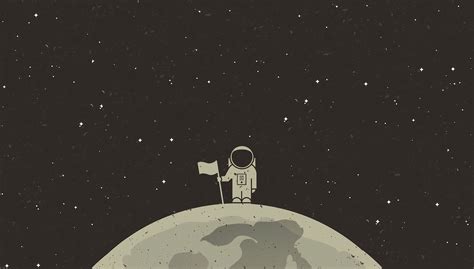 Astronaut Digital Digital Art Artwork Simple Background Stars