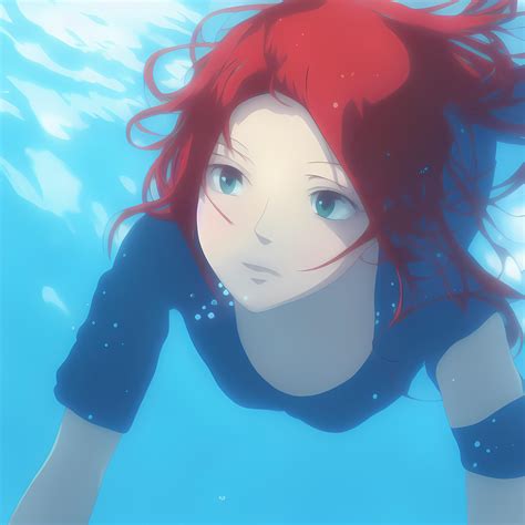 Anime Girl Swimming Underwater R Stablediffusion