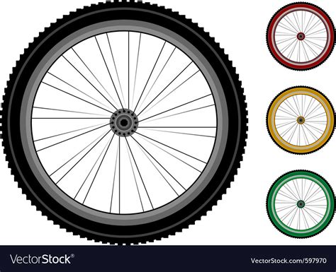 Bicycle Wheels Royalty Free Vector Image Vectorstock
