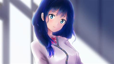 Desktop Wallpaper Cute Rikka Takarada Ssssgridman Blue