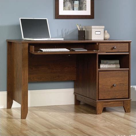 Pemberly Row Computer Desk In Milled Cherry Pr 497545