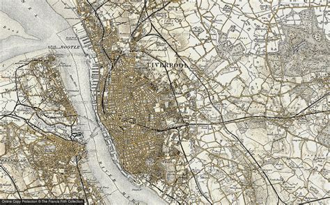 'satellite' offers an aerial view. Map of Liverpool, 1902-1903 - Francis Frith