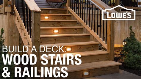How To Build A Deck Wood Stairs And Stair Railings Building A Deck