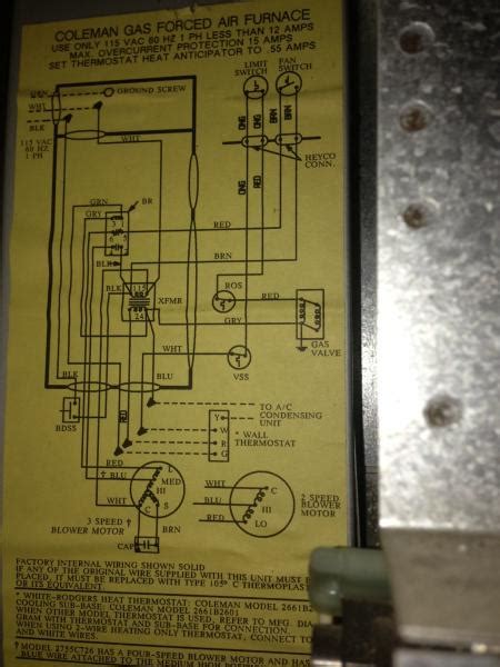rewiring  coleman furnace  filtrete  thermostat doityourselfcom community forums