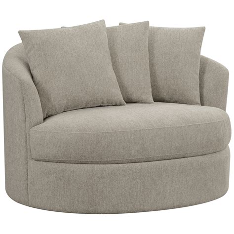 It has a 360 degree metal metal swivel, plus it's so comfy! Thomasville Fabric Swivel Chair | Costco Australia