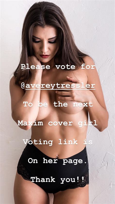 Averey Tressler Topless Vote For Maxime Cover 3 Photos The Fappening