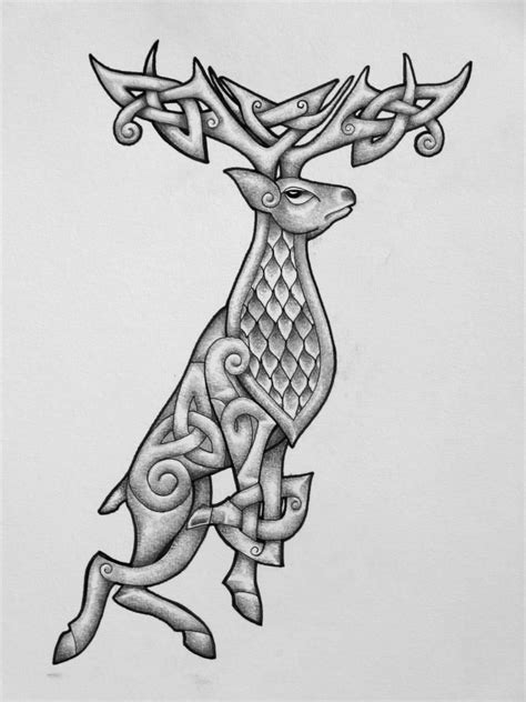 Celtic Stag By Tattoo Design On Deviantart Mythology Tattoos Celtic