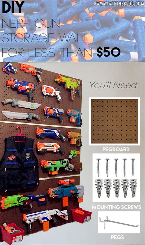 Right now, one of their favorite things is nerf guns. DIY: NERF GUN WALL | Nerf gun storage, Gun storage and Guns