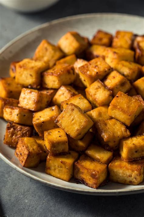 Healthy Homemade Crispy Asian Tofu Stock Photo Image Of Cooked Sweet