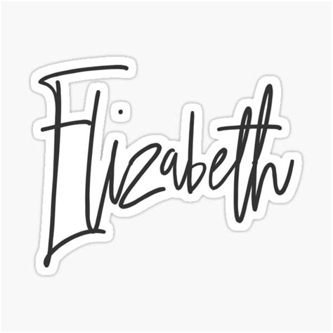 Elizabeth Name Sticker Sticker For Sale By Lucabeardesigns Redbubble