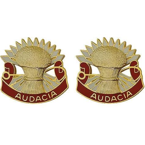 United States Army 4th Ada Air Defense Artillery Unit Crest Audacia