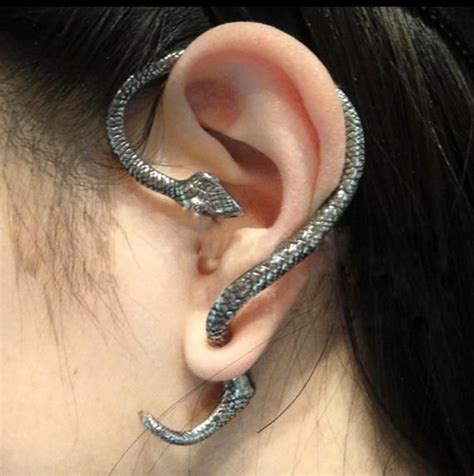 Gold And Silver Snake Cuff Wrap Earring Spiritual Jewelry Etsy Ear